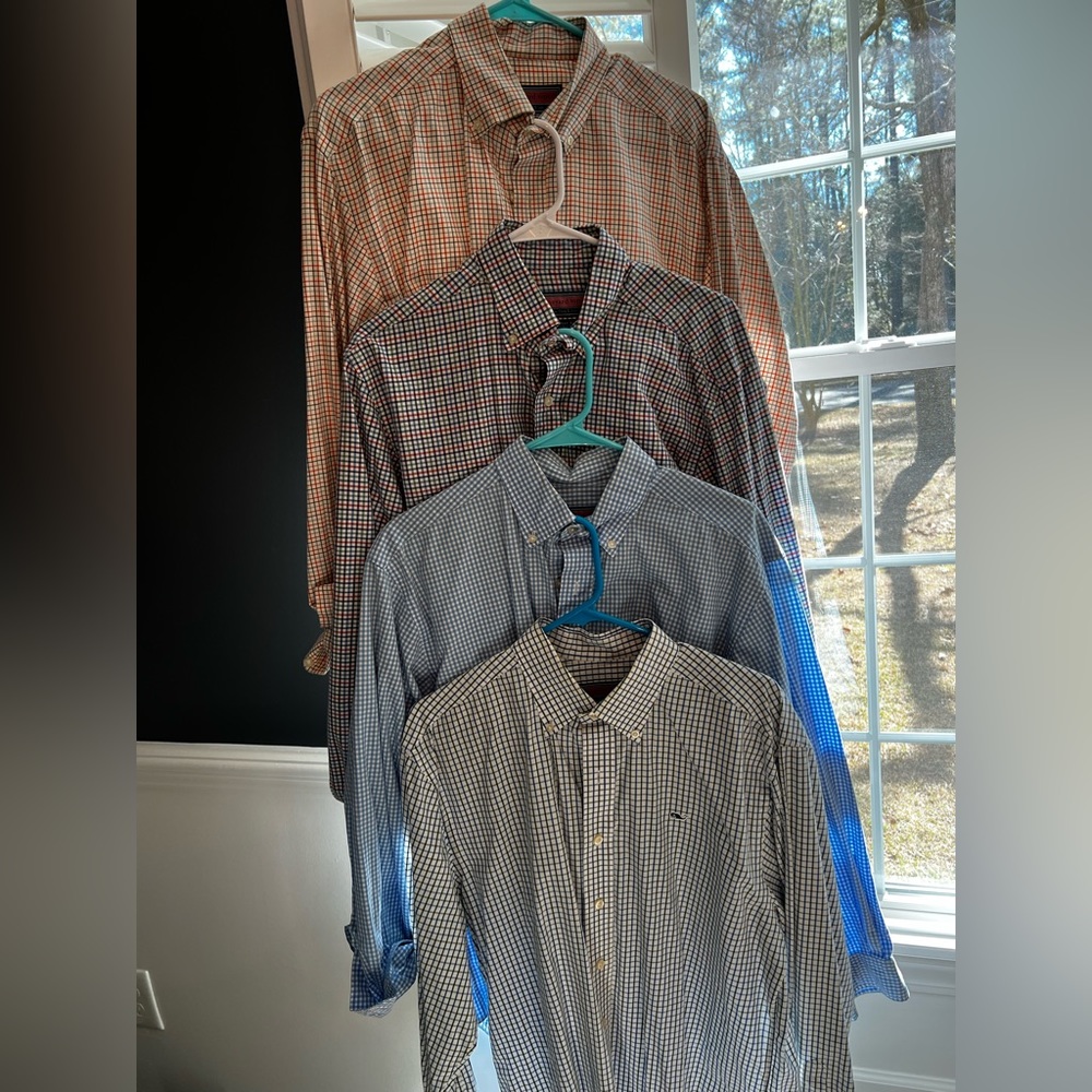 4 Vineyard Vines Button Downs. Whale Shirt Tucker Shirt Murray Shirt Medium